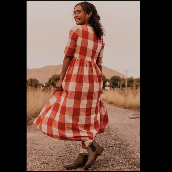 Roolee red plaid gingham Maddie mom midi maxi dress
Size: small - Picture 12 of 13